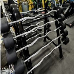 Titan 20–110 lb Fixed EZ Curl Barbells — $600.00