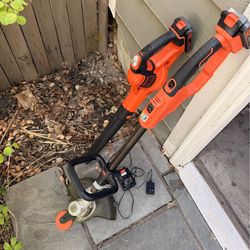 Black and decker 20v weed whacker trimmer and leaf blower