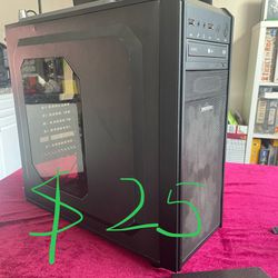 Mid Tower Computer Case With Plastic Side  Panel  Mid tower ATX