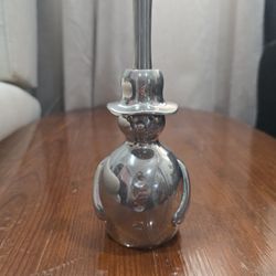 Heavy Metal Snowman Bell From Create And Barrel  8"