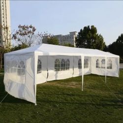 10x30 Party Tent, Heavy Duty Outdoor Tents for Parties, Wedding, Event, Large Canopy Tent with Walls, White Big Party Tents for Backyard, Garden,