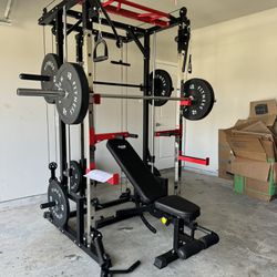 Flash F10 Smith Machine Combo With Weights Bench And Barbell Brand New In The Box 📦 