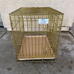 Gold Metal Dog Crate