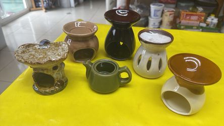 Ceramic Oil Warmers / Wax Melt Burners – Set of 6