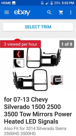 Tow Mirrors 07-13 Chevy GMC Tahoe ect.