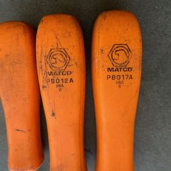 Matco USA 3 Piece Hard Handle Pry Bar Set -Rare Color