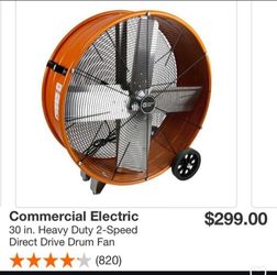 Commercial Electric 30 in. Heavy Duty Drum Fan