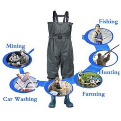 Chest Waders Fishing Waders for Men and Women Waterproof Nylon/PVC Bootfoot Hunti men s11 women s13