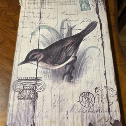 Vintage Bird plaque decor . Read description