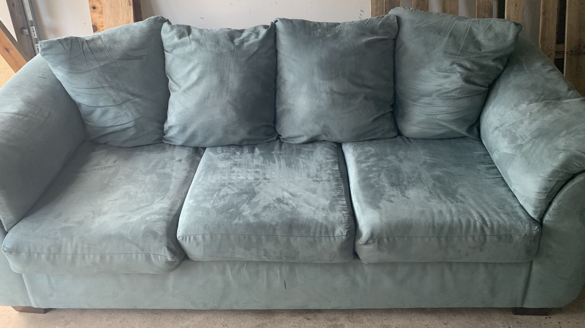 Moving!! Coastal blue/grey couch for sale!