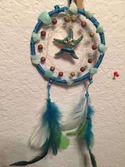 Sea life mermaid or starfish shell dreamcatcher’6 great for car mirror