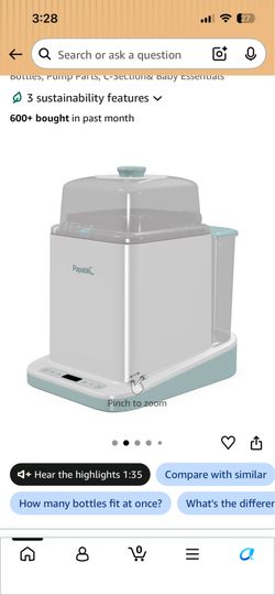 Papablic Baby Bottle washer and Sterilizer 4 in 1