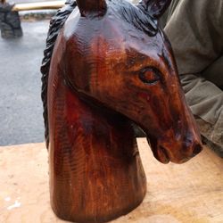 Horse Head Carving 