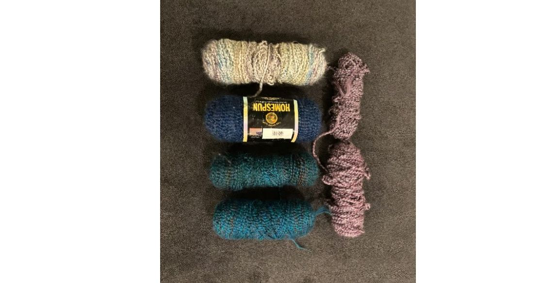 Homespun Yarn Teal And Blue