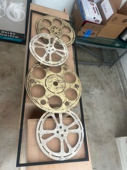 Wall decor with movie reels