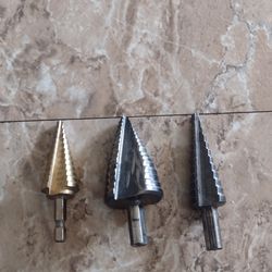 drill bits 3 pcs nuevos y usado