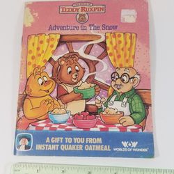 Teddy Ruxpin Adventure in the Snow Quaker Oatmeal Book Promotion Vintage 1987