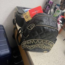 NOIR QUILT GOLD CHAIN SPRAYGROUND TRADES 