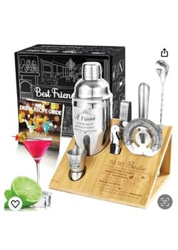 Best friend ever Cocktail set gift set cocktail shaker.    (E)