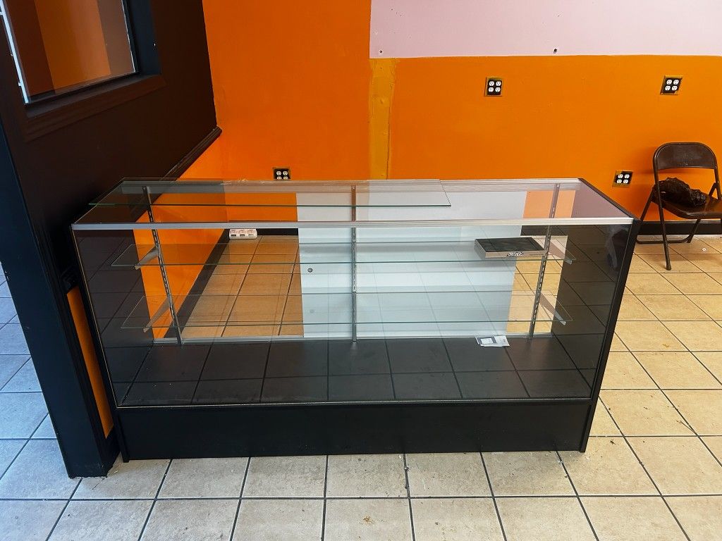 Display cases.