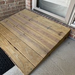 Wheelchair or walking ramp for one step. Top of ramp is 7” tall. Treated wood and 39x48x7”. 