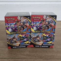 For Sale:
Brand New in Box Pokemon Trading Card Game TCG Mega Evolution Booster Bundle