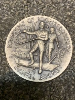 Daniel Boone sterling silver coin