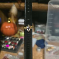 Size 5 Marquise Ring Yellow Gold Filled