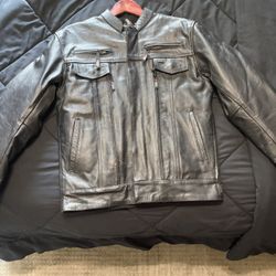 Black Leather Motorcycle Jacket