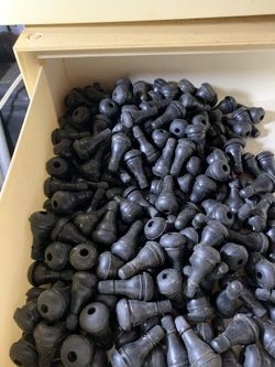 SNAP-IN TIRE VALVE STEMS WITH CAPS BLACK RUBBER For Sale $40.00