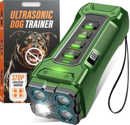 new Dog Bark Deterrent Devices, Anti Barking Device 3X Ultrasonic Bark Control Device 50ft Range, Rechargeable & Safe Dog Training Tool for Quiet Walk