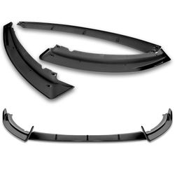 For 2012-2014 Ford Focus ST MK3 GT-Style Painted Black Front Bumper Spoiler Lip
-(2-PU-486-PBK