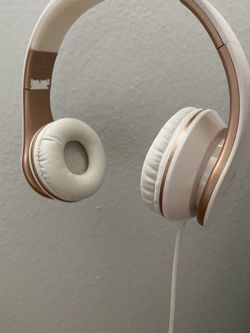 White And Gold Headset
