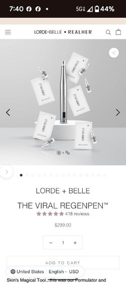 Lorde And Belle Regen Pen Brand New Unopened MSRP 299.00