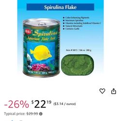 OSI Spirulina Flake Fish Food 7.06oz