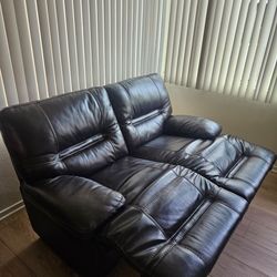 2-Seater Recliner Leather Sofa