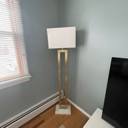 Marble base floor lamp