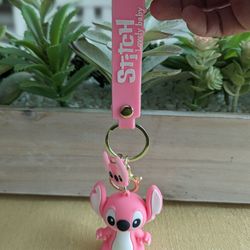 Disney Pink Stitch Keychain