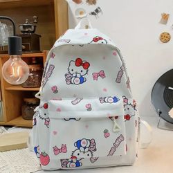 New Hello kitty Backpack White Base