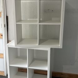 Free - 2 White Bookcases 