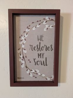 Scripture Wall Decor Floral Picture