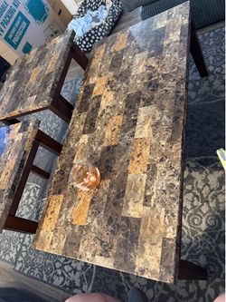Coffee table and two end tables