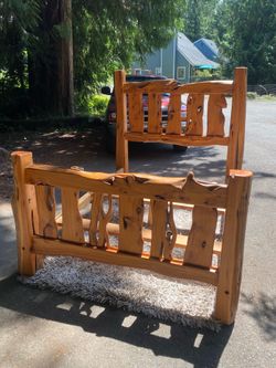 Live wood Queen bed
