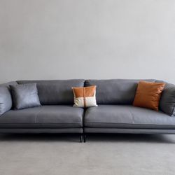 BRAND NEW Fabric Modern Mid-Century Sofa, Gray