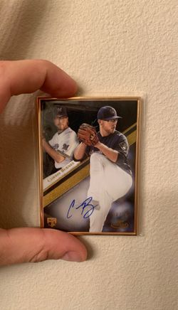 Corbin Burnes Topps Gold label auto rc card #04/75