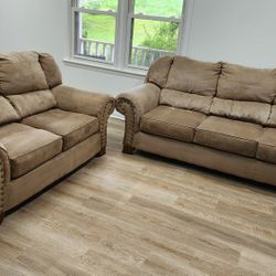Brown Couch And Loveseat