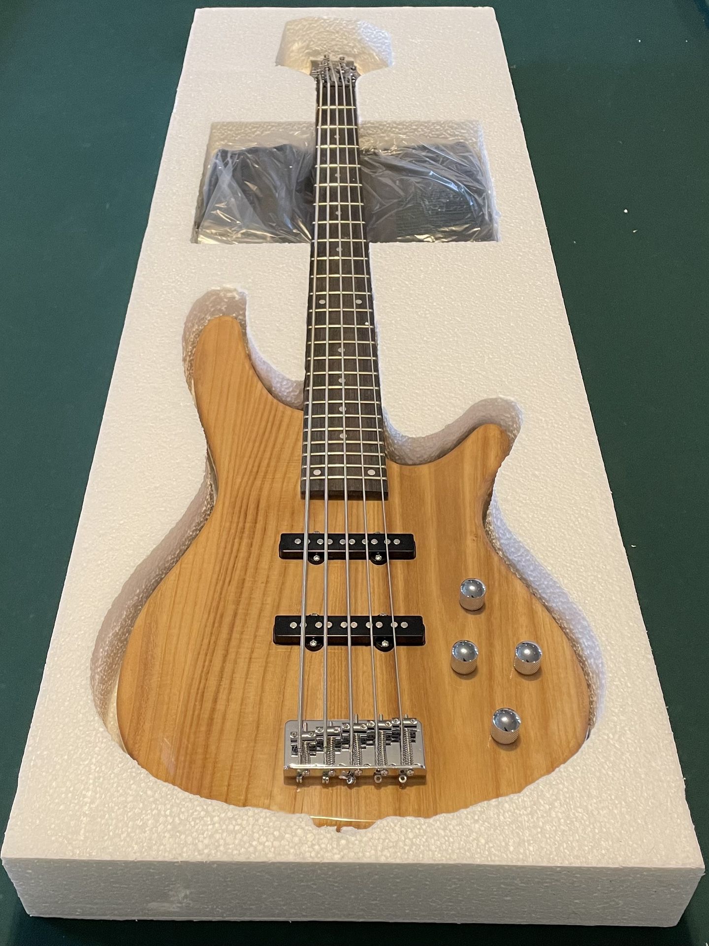 Burlywood Styled 5 String Bass Guitar