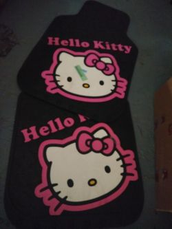 Hello kitty front car mats