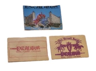 Vintage Excalibur Hotel and Casino Las Vegas NV Magnetic Postcards Lot Of 3 New

