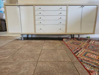 Long Wooden Credenza 